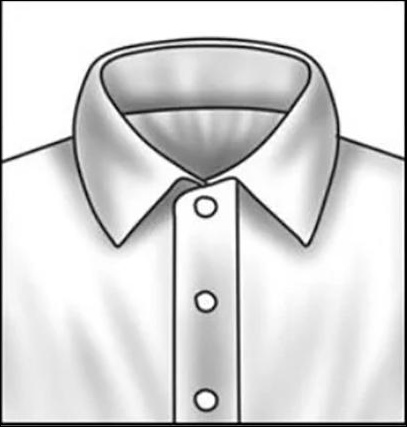 Ilustração do colarinho Italiano